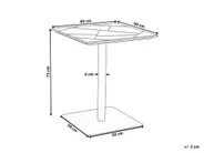 Outdoor Bistrotisch STINTINO  60 cm 60 cm Metall Schwarz_1179471