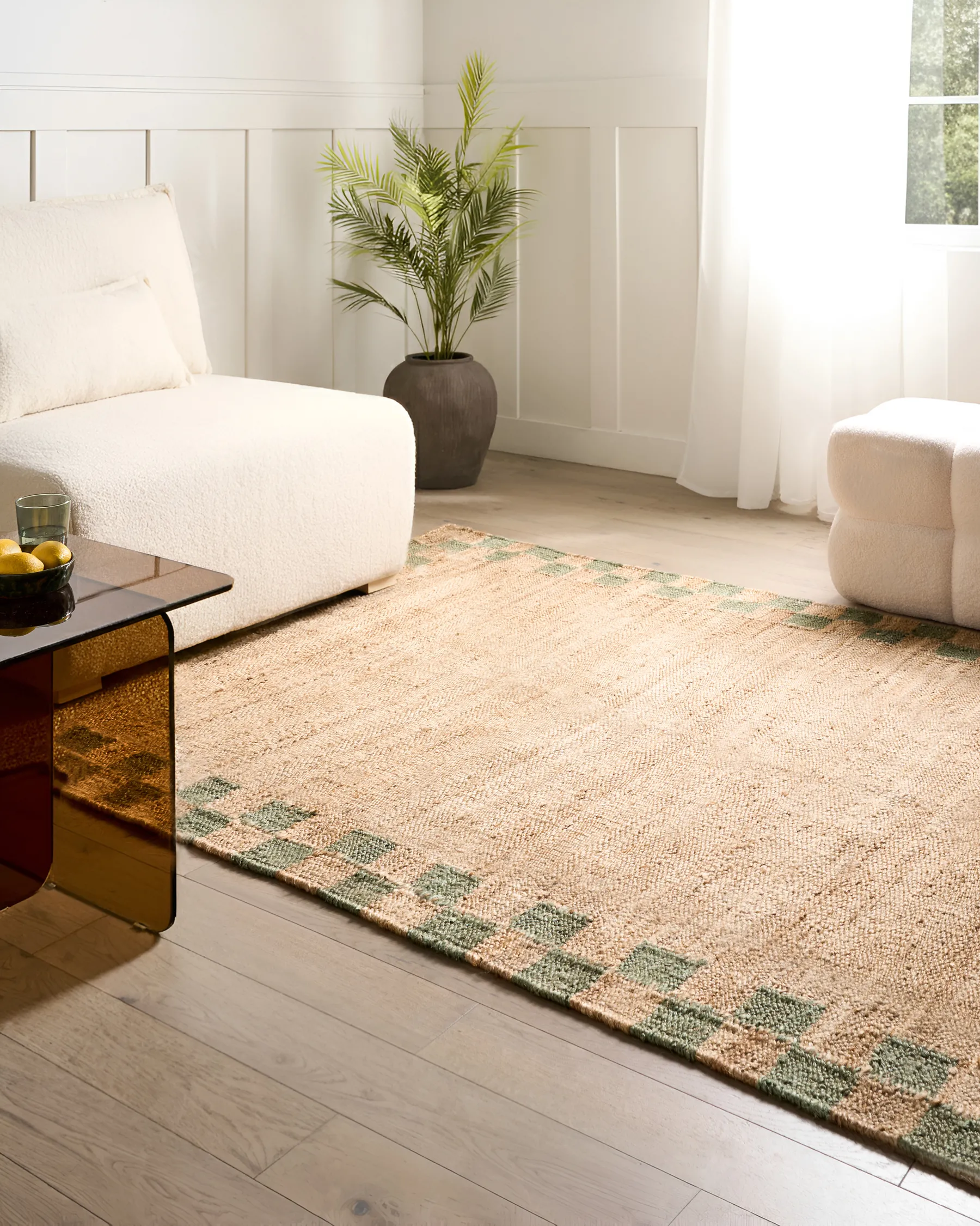 Rug BEED Beige/ Green 160 x 230 cm Jute_1040237