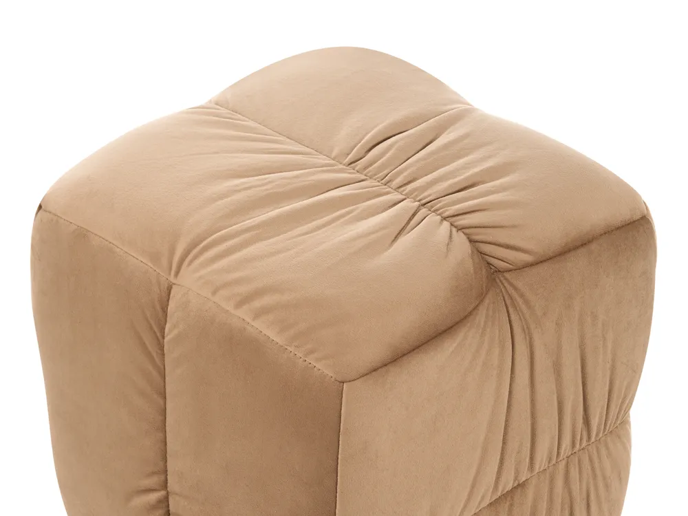 Pouf TURLEY Samtstoff Taupe_1081770
