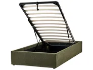 Ottoman Bed without Headboard DINAN Boucle Dark Green 90 x 200 cm (EU Single)_992089