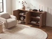 4 Door Sideboard COWELL Dark Brown_1124099