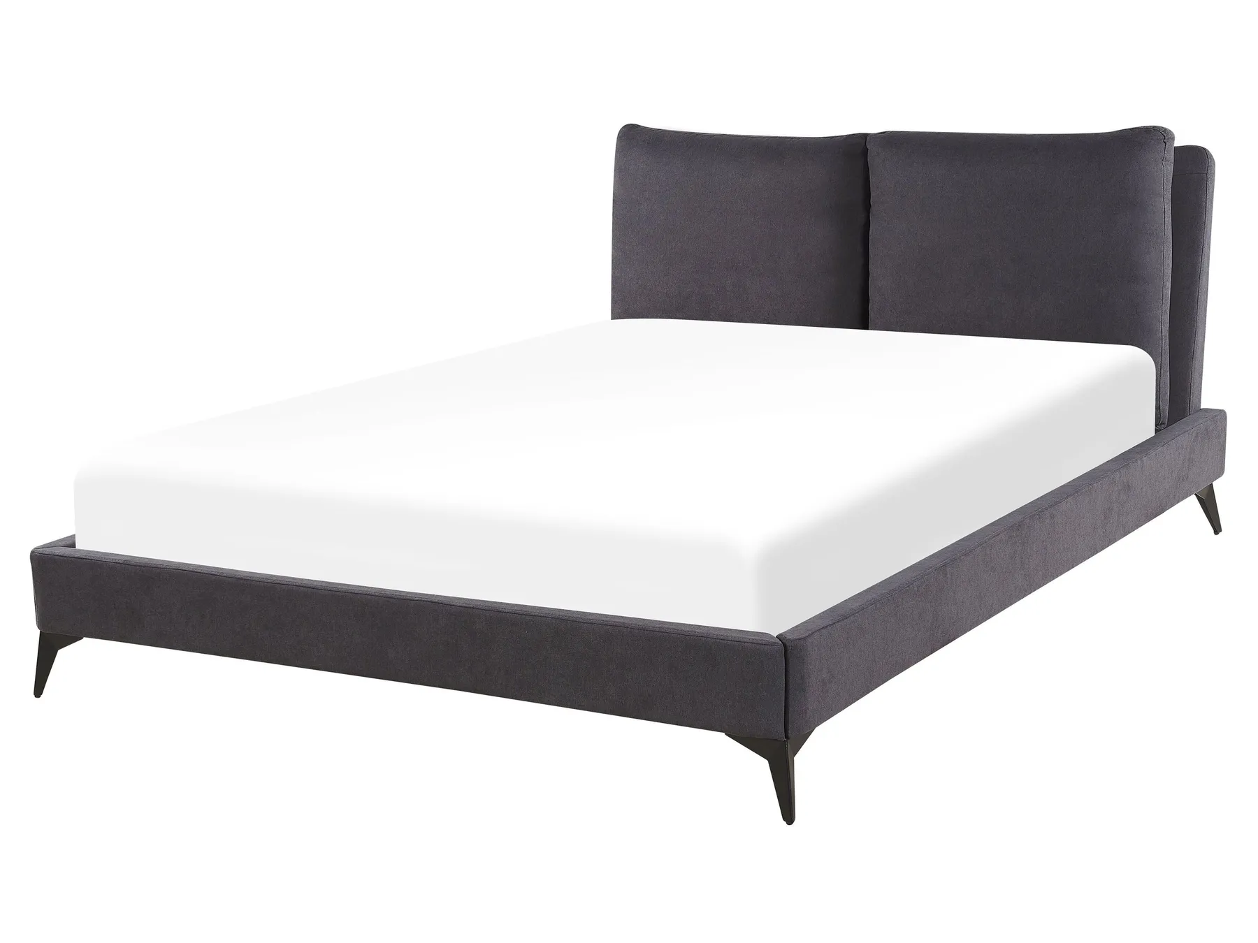 Bed Velvet MELLE 160 x 200 cm (EU King Size) Dark Grey_791192