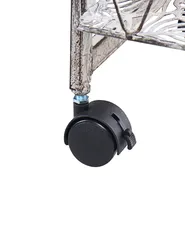 Storage Trolley VALPARAISO with Wheels Metal Grey_1062939