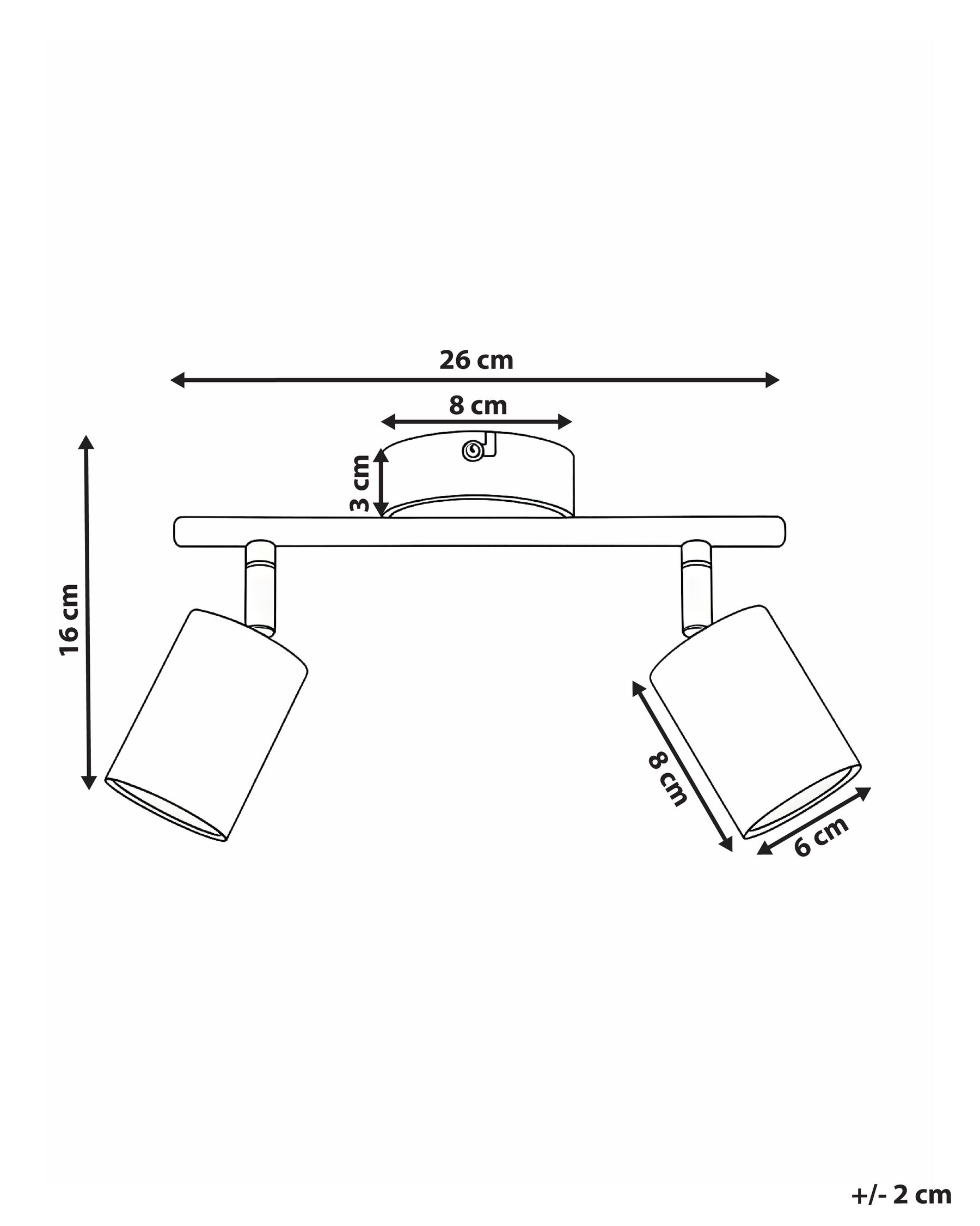 Strahler 2-flammig NYANDO Metall Schwarz_1028938