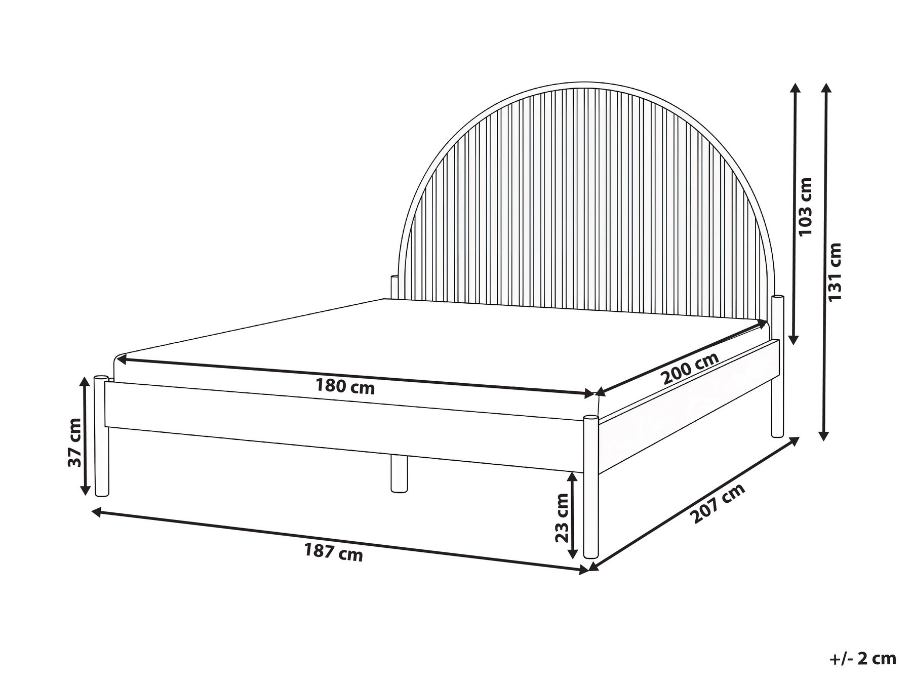 Bett mit Lattenrost Kiefernholz MASCORTEL 180 x 200 cm Hellbraun_1079527