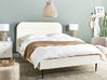 Bed Corduroy FLAYAT 140 x 200 cm (EU Double) Off-White