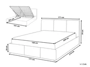 Bett mit Stauraum BOUSSE Bouclé Cremeweiß 160 x 200 cm_980062
