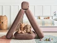 Single Sofa Bed OLDEN Chenille Brown_980894