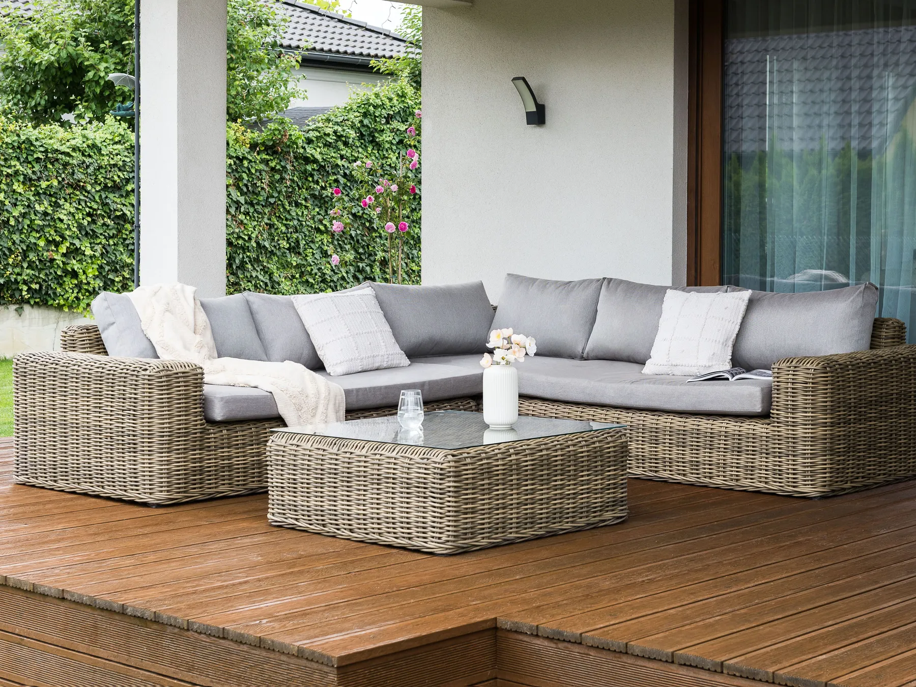 Outdoor Kissenbezug Set PALERMO Grau_1050494