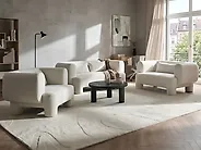Sofa Set 6-Sitzer HOGBO Stoff Weiß_1174190