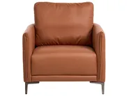 Living Room Set 6 Seater CILENS Fabric Golden Brown_1120247