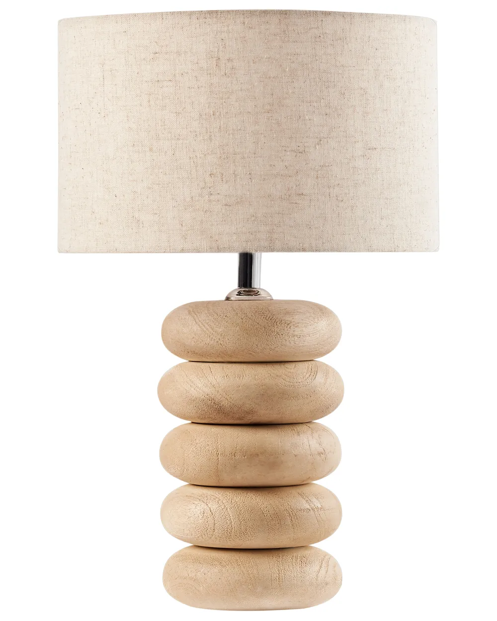 Tischlampe BETWA Mango Holz Hellbraun