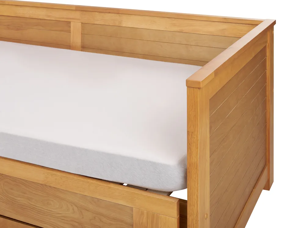 Bett mit Schubladen Holz CAHORS 90 x 200 cm Braun_912567