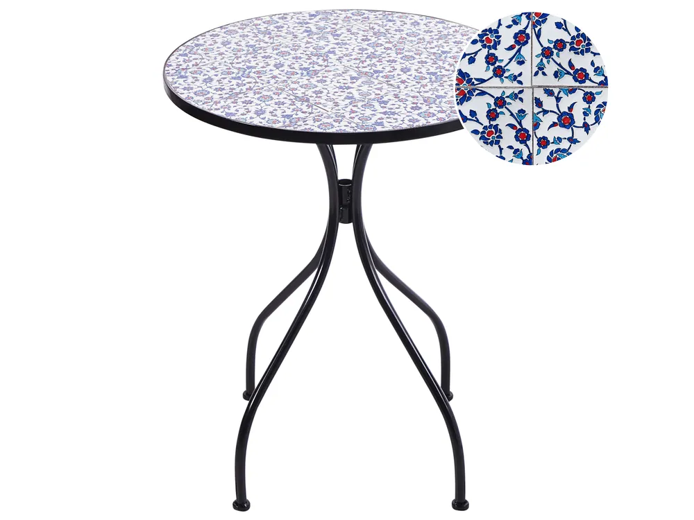 Outdoor Bistrotisch CAMPRENA 60 cm 60 cm Metall Schwarz