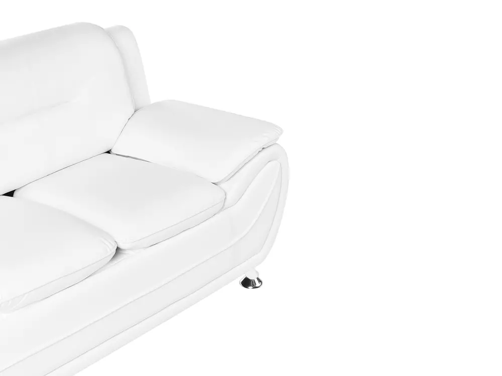 Sofa Set 6-Sitzer LEIRA Kunstleder Weiß_1058907