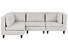 Modul Ecksofa 4-Sitzer UNSTAD Stoff Hellbeige rechtsseitig