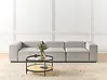 Modulsofa 3-Sitzer ARDAL Stoff Hellgrau