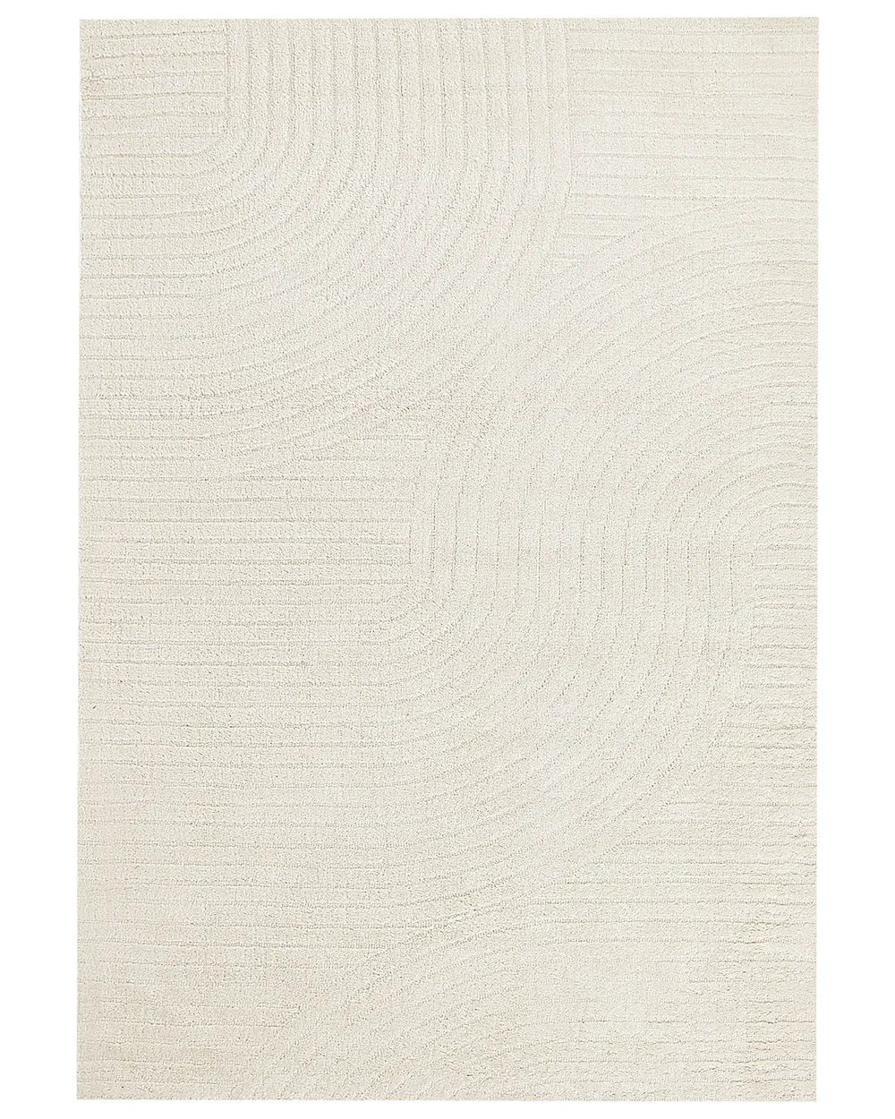 Teppich Wolle beige abstraktes Muster verschiedene Größen DAGARI