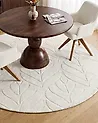 Kunstfellteppich MITCHELL Cremeweiß ø 160 cm