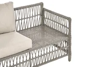 Garden Sofa with Ottoman 3 Seater OFENA PE Rattan Grey_1080041