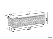 Garten Ottomane SUSUA 140 cm Rattan Naturfarben_957574