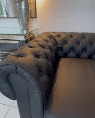 Sessel CHESTERFIELD Echtleder Schwarz_994283
