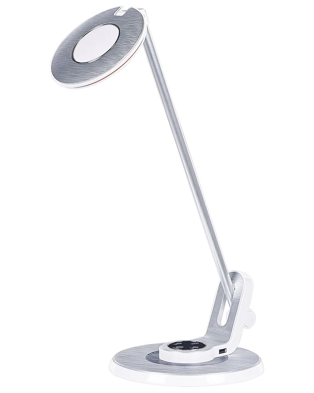 LED Schreibtischlampe CORVUS mit Dimmer Metall Weiß / Silber_854192