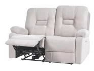 Sofa Set elektrisch verstellbar 6-Sitzer BERGEN mit USB-Anschluss Samtstoff Hellbeige_1064816