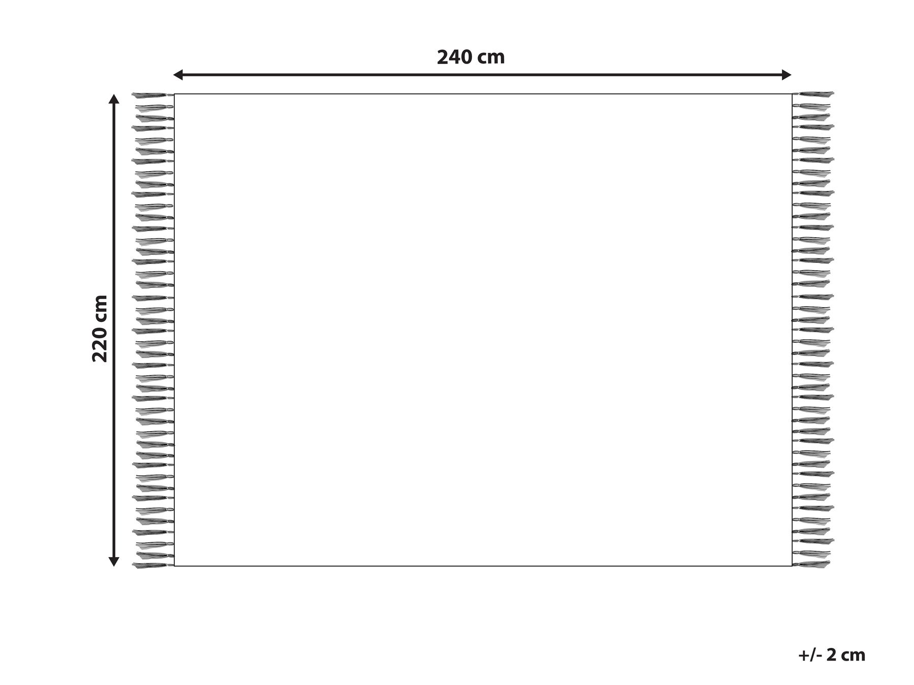 Tagesdecke BERE Baumwolle 220 x 240 cm Cremeweiß_918064