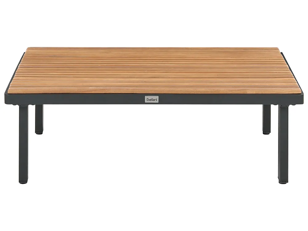 Garden Corner Sofa with Table 5 Seater FIVIZZANO Acacia Wood Dark Grey_1158798