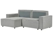 Corner Sofa Bed 3 Seater KARILA with Storage Fabric Grey Right Hand_886073