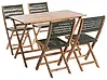 Garden Dining Set 4 Seater PROSSEDI Acacia Wood Green