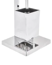 Toilettenpapierhalter mit Bürste ULAPES Metall Silber_787016