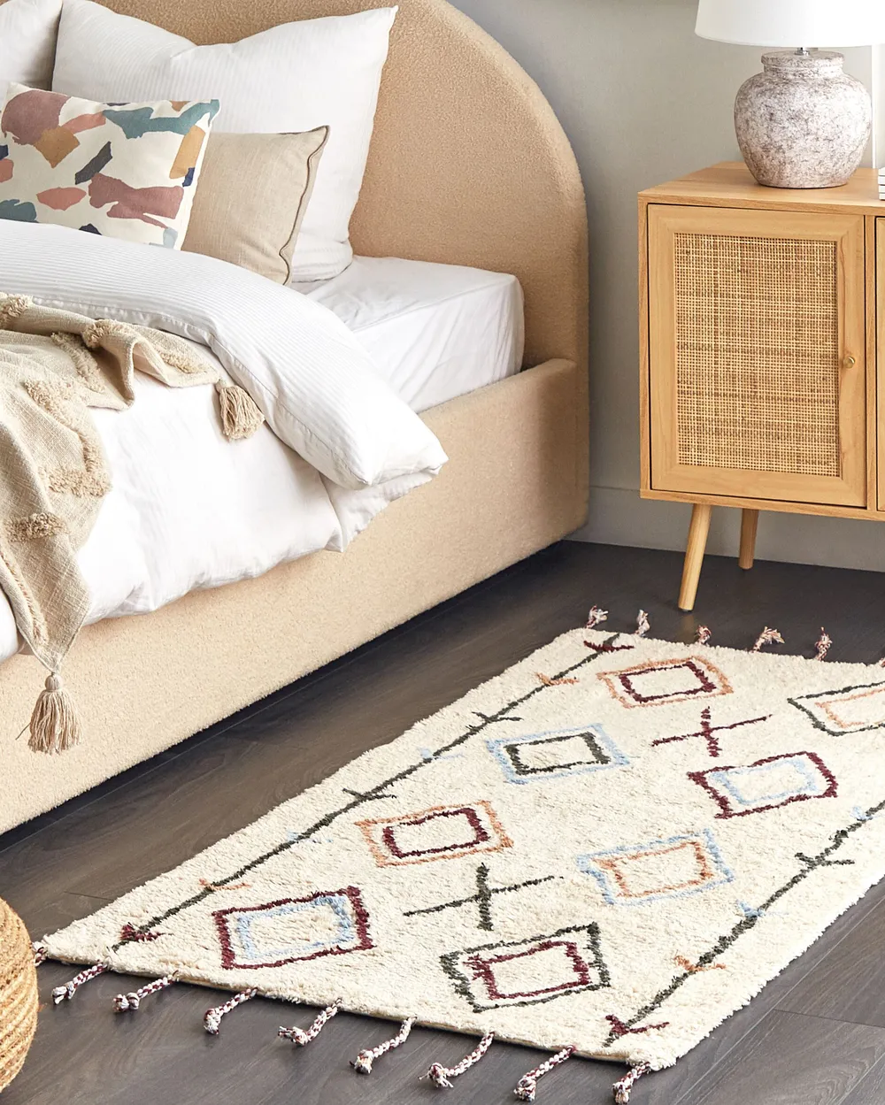 Rug CORUM Beige 80 x 150 cm Cotton