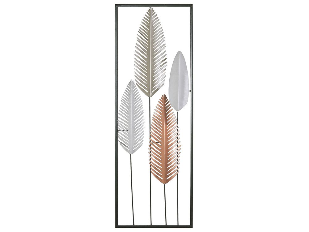 Décoration murale Feuille NIOBIUM Métal 90 cm Argenté