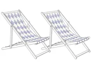 Ersatzstoff für Sonnenliege 2er Set ANZIO/AVELLINO 113 x 44 cm Grau_1073576