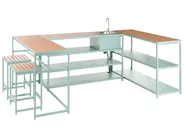 Outdoor-Küche mit Spüle AVETRANA Hellgrün Metall_1079362