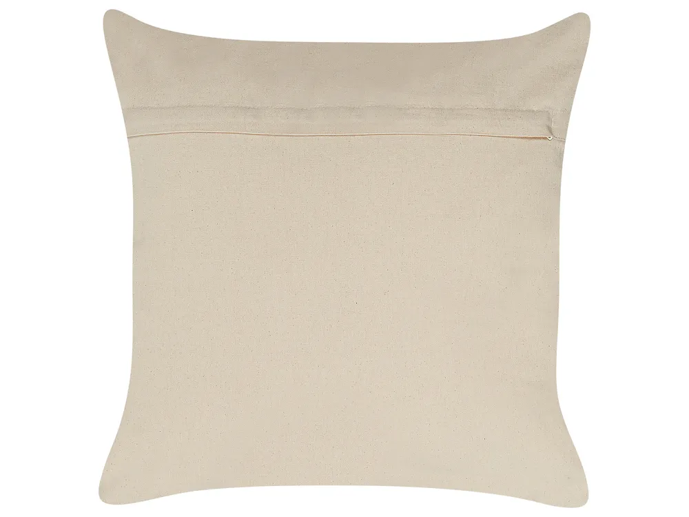 Dekokissen 2er Set OUJDA 50 x 50 cm Baumwolle Roségold Geometrisches Muster_831062