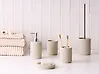 5-delige badkameraccessoireset CAMANA Lichtbeige