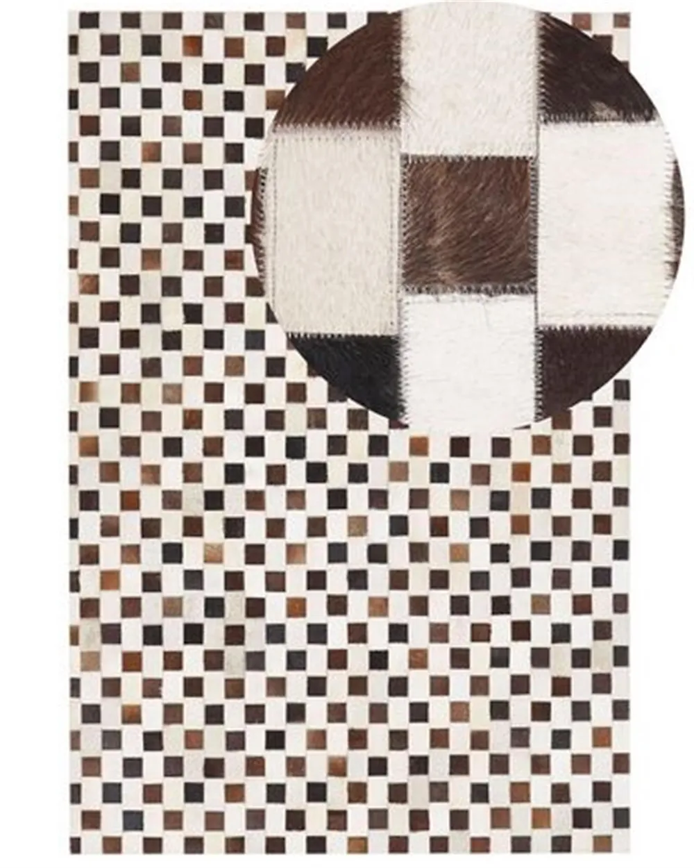 Rug KAYABEY Beige 160 x 230 cm Leather_1179507