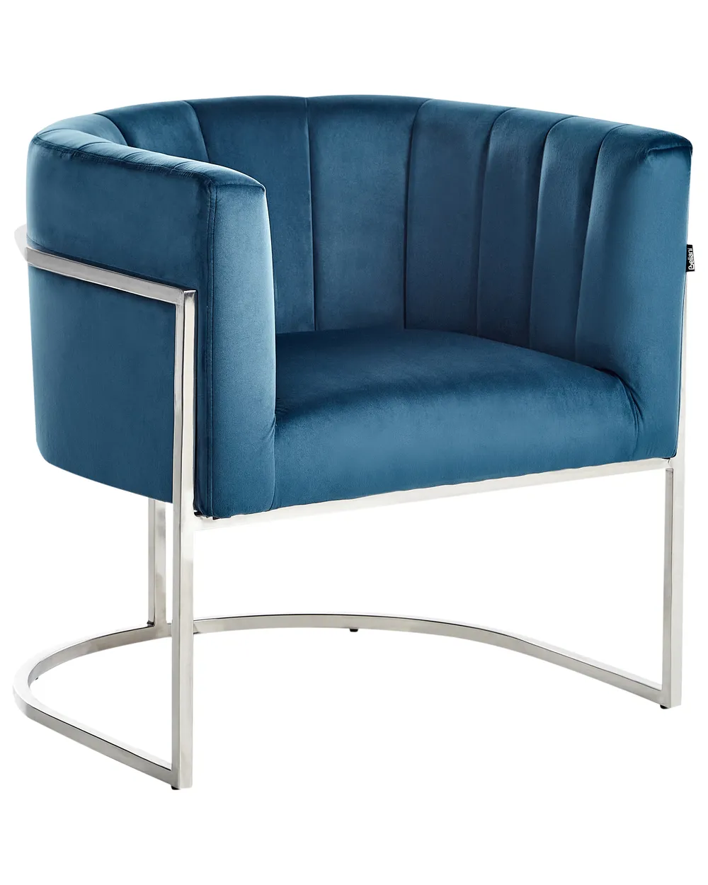 Sessel LARVIK Samtstoff Blau