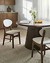 Esszimmerstuhl 2er Set AMERY Holz Cremeweiß / Dunkelbraun