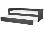 Ausziehbett Stoff LIBOURNE 80 x 200 cm Dunkelgrau_770622