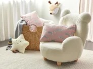 Dekokissen 2er Set ARALES 30 x 50 cm Baumwolle Pastellrosa Tiermuster_893099