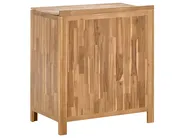 Outdoor-Küche 3er Set mit Spüle VENOSA Braun / Schwarz Akazienholz_984685