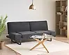 Schlafsofa 2-Sitzer YORK Chenillegewebe Schwarz