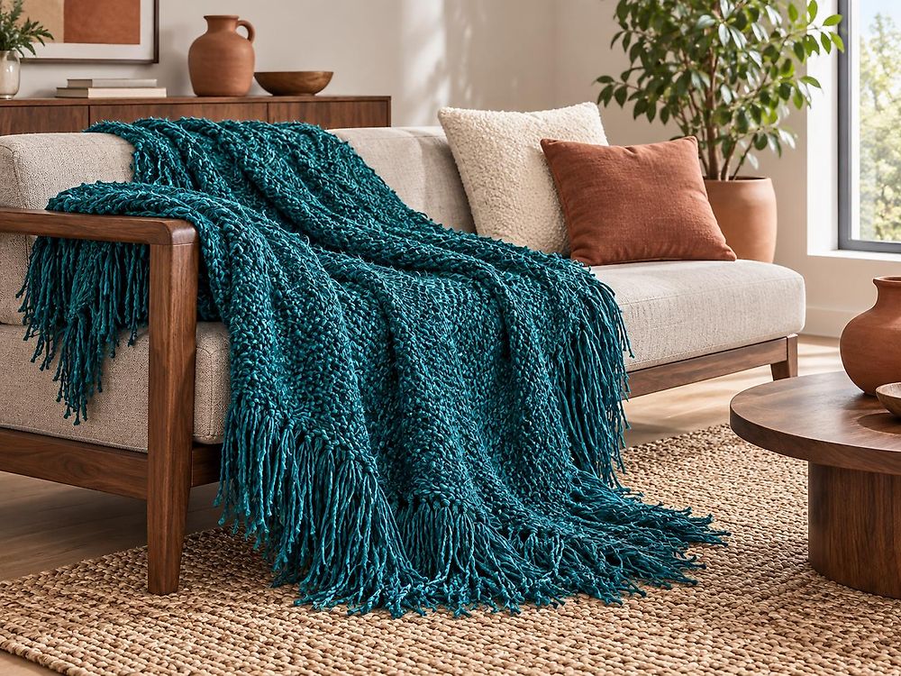 Blanket HAMAT 150 x 200 cm Emerald Green