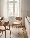 Esszimmerstuhl 2er Set MILLS Bouclé Hellbraun / Beige