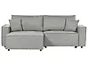 Corner Sofa Bed KARILA with Storage Fabric Grey Right Hand
