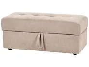 Sofa Bed 3 Seater FALSTER with Storage Fabric Light Brown_935849